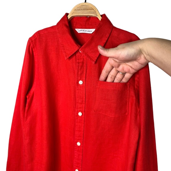 Janie and Jack Long Sleeve Button Down Shirt - Picture 3 of 8